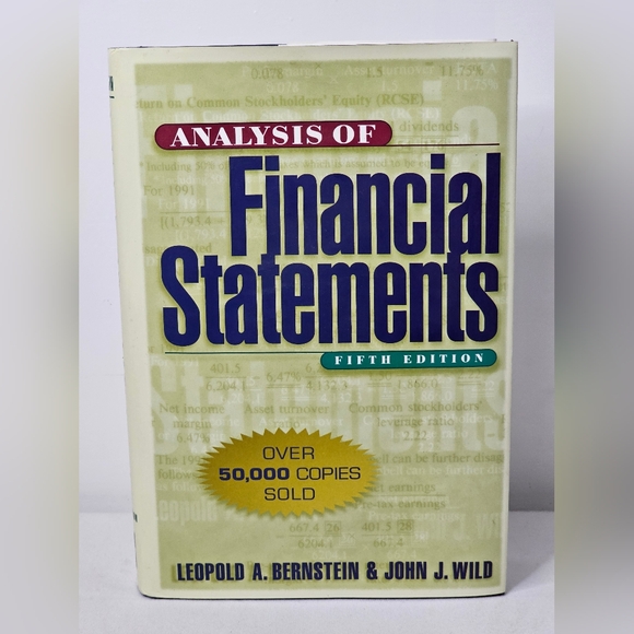 Analysis of Financial Statements 5th Edition Hardcover Book Bernstein & Wild New - Picture 1 of 10